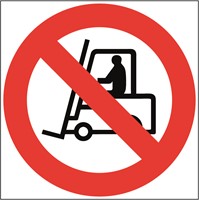 Förbudsskylt: Godstrafik förbjuden