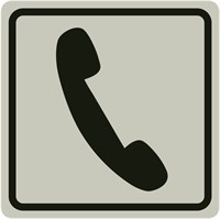 Naturanodiserad dörrskylt: Telefon