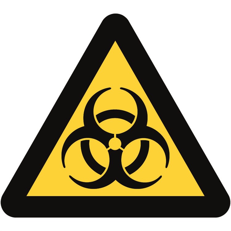 Varningsskylt Varning för biologisk fara
