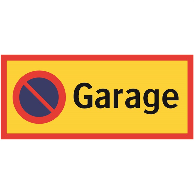 Miniatyrtavla: Garage, förbjudet att parkera