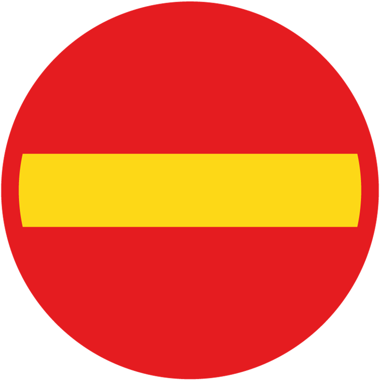 trafikmärke förbud mot infart med fordon