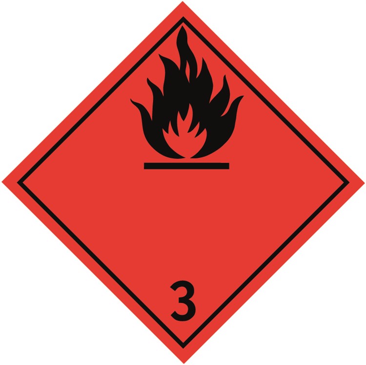 Varningsetikett: Brandfarliga vätskor