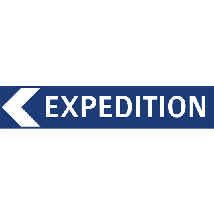 vägvisningsskylt expedition (vänsterpil)