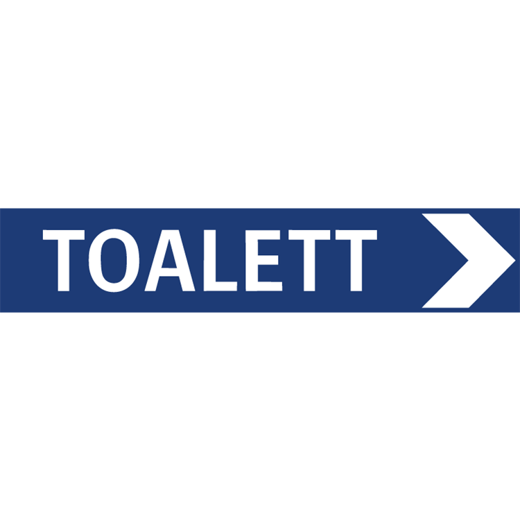 vägvisningsskylt toalett (högerpil)