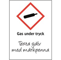 Kemisk varningsdekal: Gas under tryck