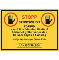 Skyddsobjektskylt: 2.2 Länsstyrelsen