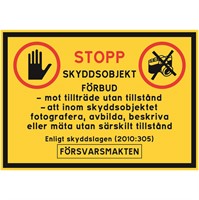 Skyddsobjektskylt: 2.4 Försvarsmakten