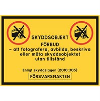 Skyddsobjektskylt: 2.5 Försvarsmakten