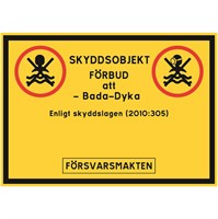 Skyddsobjektskylt: 2.8 Försvarsmakten