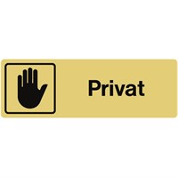 Guldanodiserad skylt: Privat