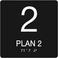 Taktil skylt: Plan 2