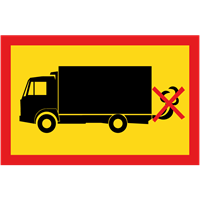 tilläggstavla lastbil förbjuden tomgångskörning