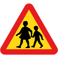 trafikmärke varning för barn