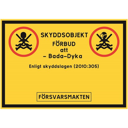 Skyddsobjektskylt för väggmontage, 297x210mm