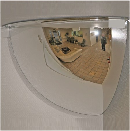 Spegelkupol (kvarts, 90°) av akryl, Ø 500mm