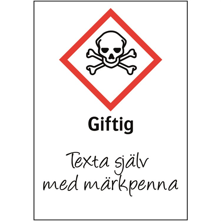 Kemisk varningsdekal: Giftig