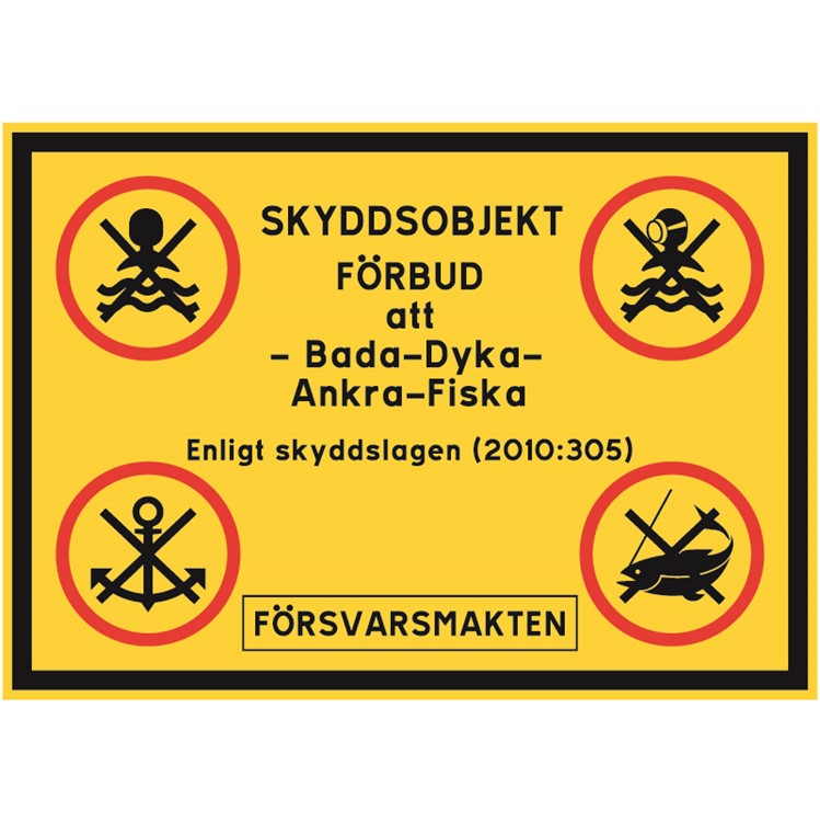 Skyddsobjektskylt: 2.7 Försvarsmakten