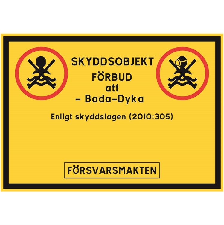 Skyddsobjektskylt: 2.8 Försvarsmakten