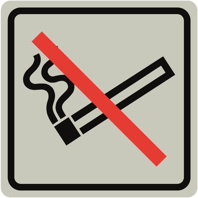 Dörrskylt: Rökförbud