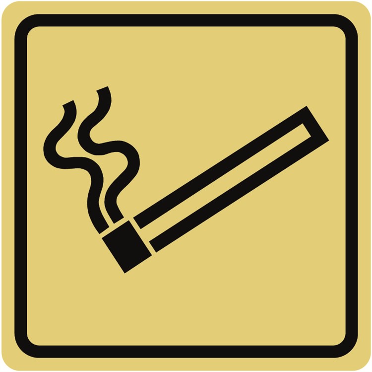 Dörrskylt: Rökning tillåten