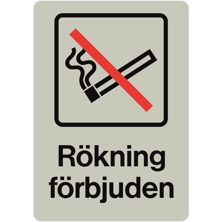 Naturanodiserad skylt: Rökning förbjuden