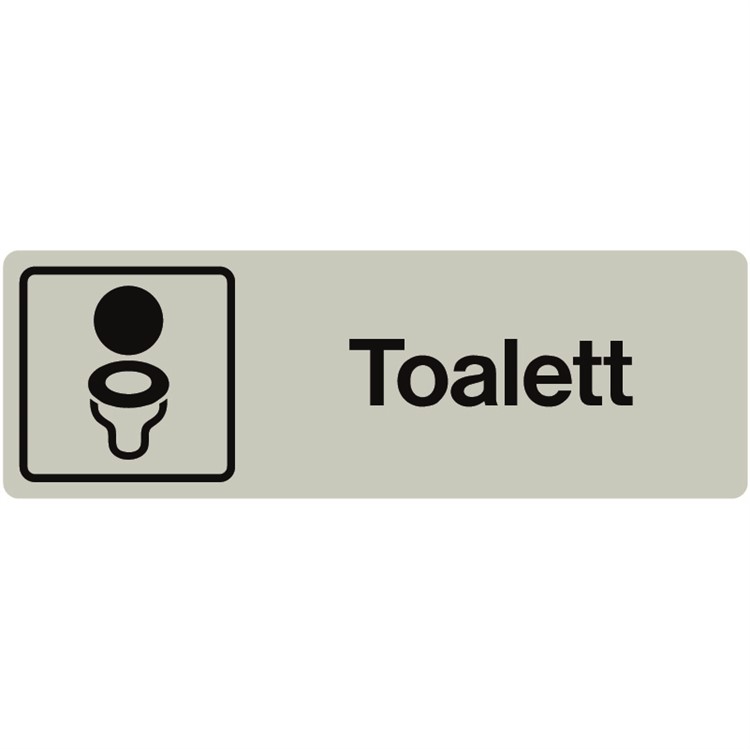 Naturanodiserad skylt: Toalett