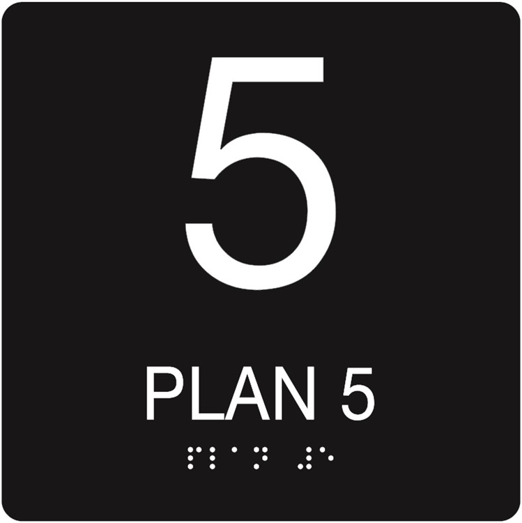 Taktil skylt: Plan 5