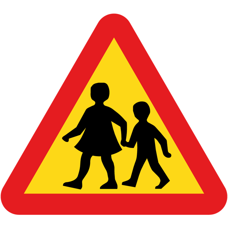 trafikmärke varning för barn